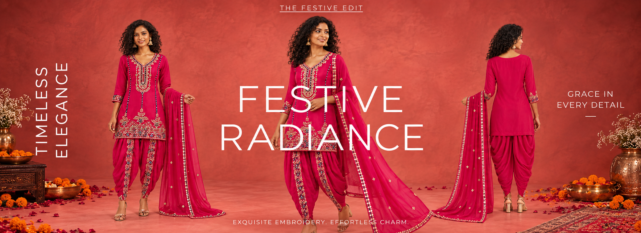 The Festive Edit — Festive Radiance, exquisite embroidery